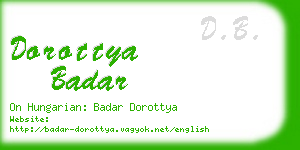 dorottya badar business card